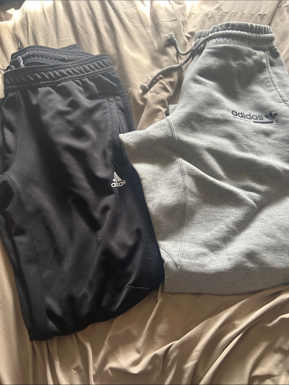 Black Joggers + Gray Sweatpants Set